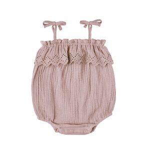 Rylee + Cru Ruffle Romper Mauve